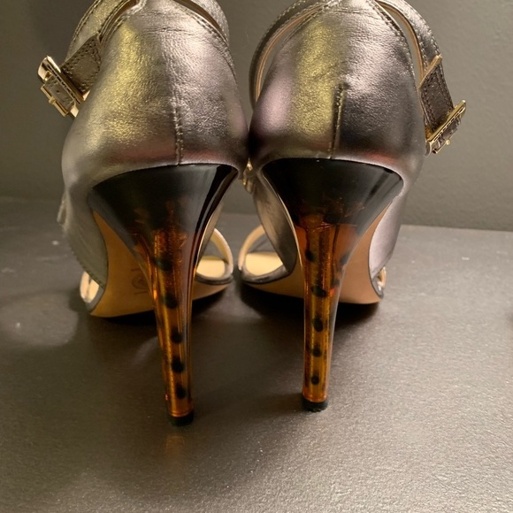 Versace Metallic Heeled Sandals - Picture 3 of 8